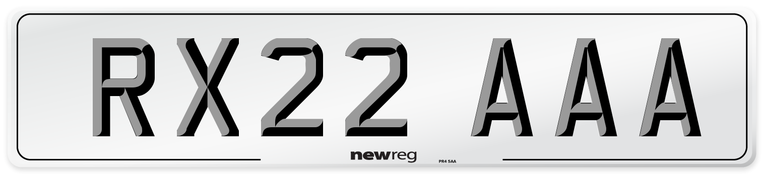 RX22 AAA Number Plate from New Reg